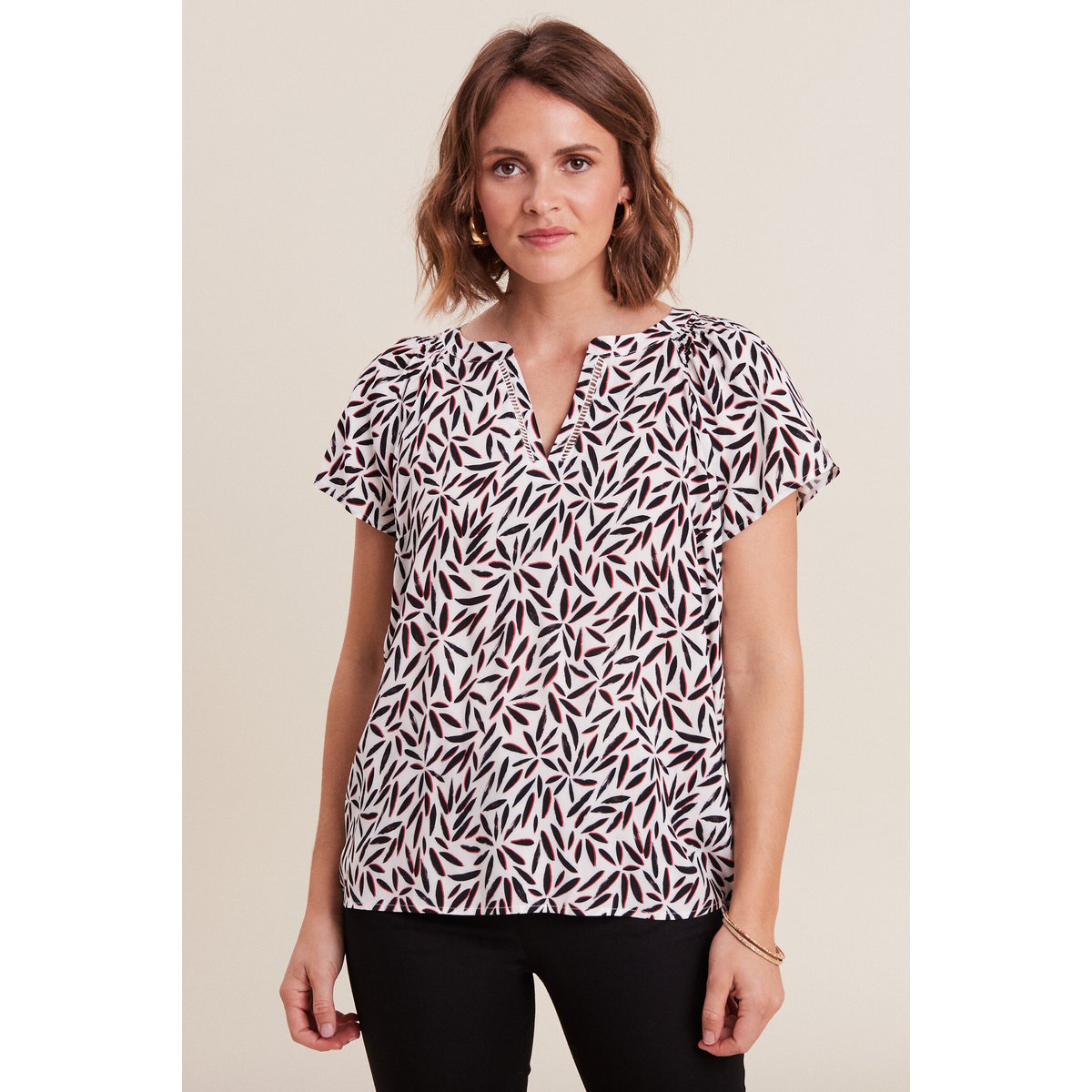 Blouse manches courtes beige, BREAL