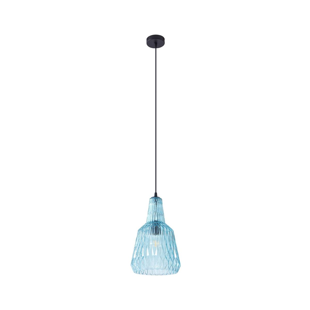 Suspension en verre vintage, Belarion bleu clair, LINDBY
