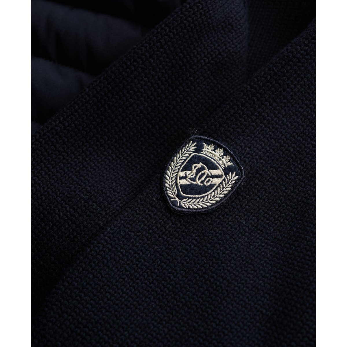 Veste Hybride Matelassée Droite bleu marine éclipse, SUPERDRY