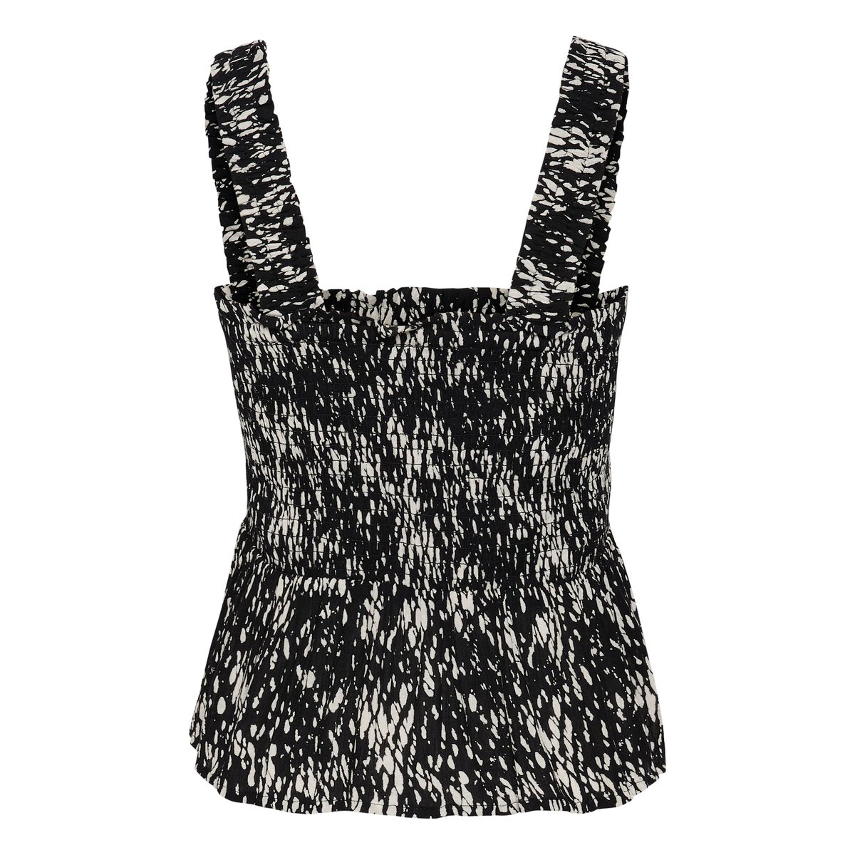Sleeveless blouse noir/blanc animalier black/white graphic snake, KAFFE
