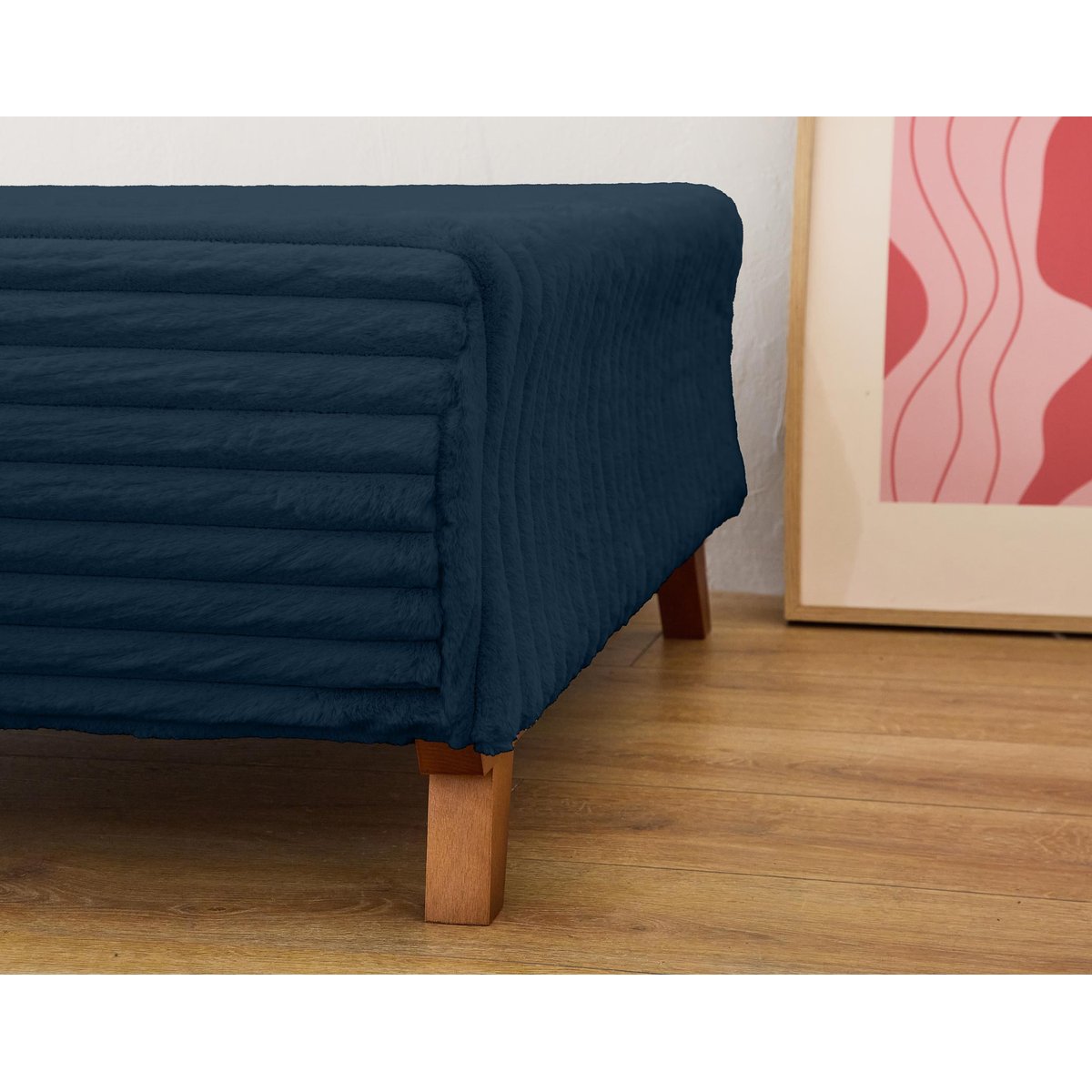 Pouf - CRISTAL bleu, BEST MOBILIER