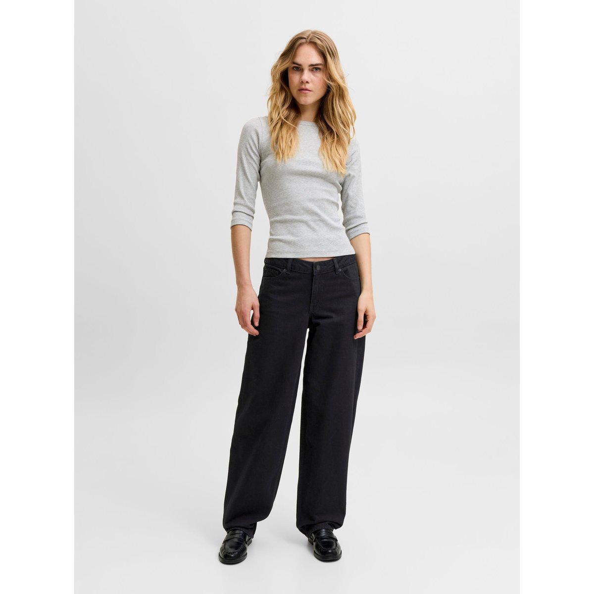 Jeans À Coupe Tonneau black denim, JJXX