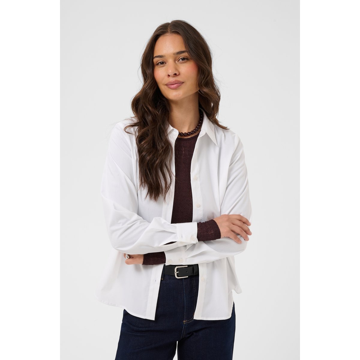 Chemise à manches longues blanc optical white, KAFFE