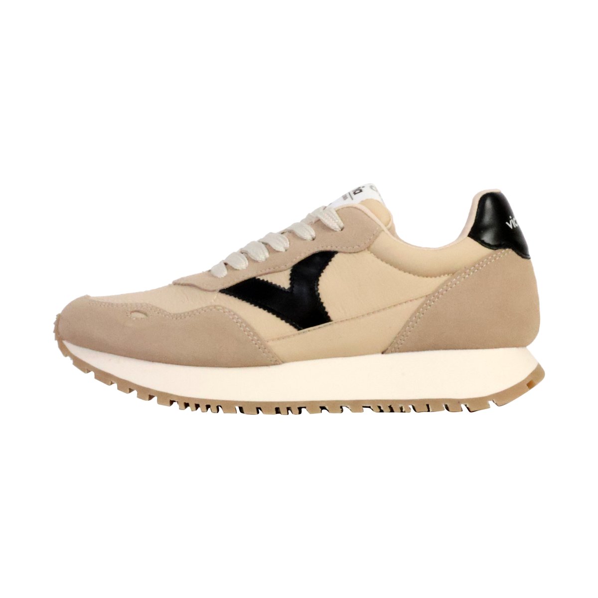 Basket Basse Cuir beige, VICTORIA