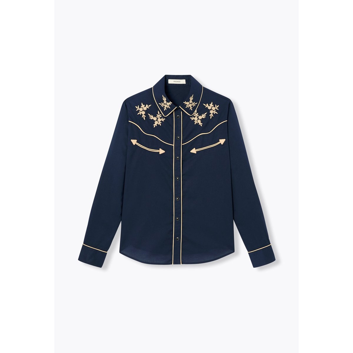 Chemise western imprimée bleu, PROMOD