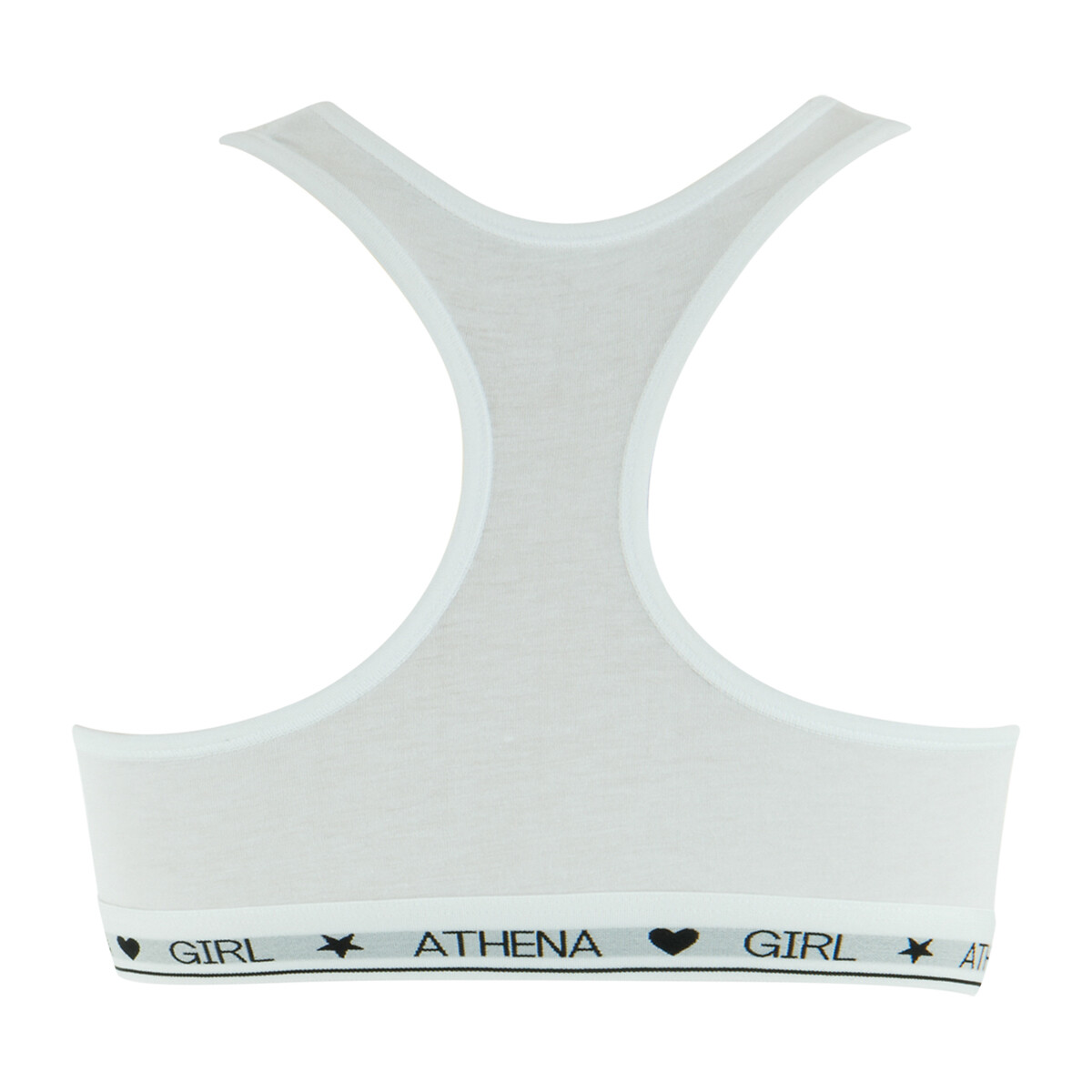 Brassière en coton, coques amovibles blanc, ATHENA