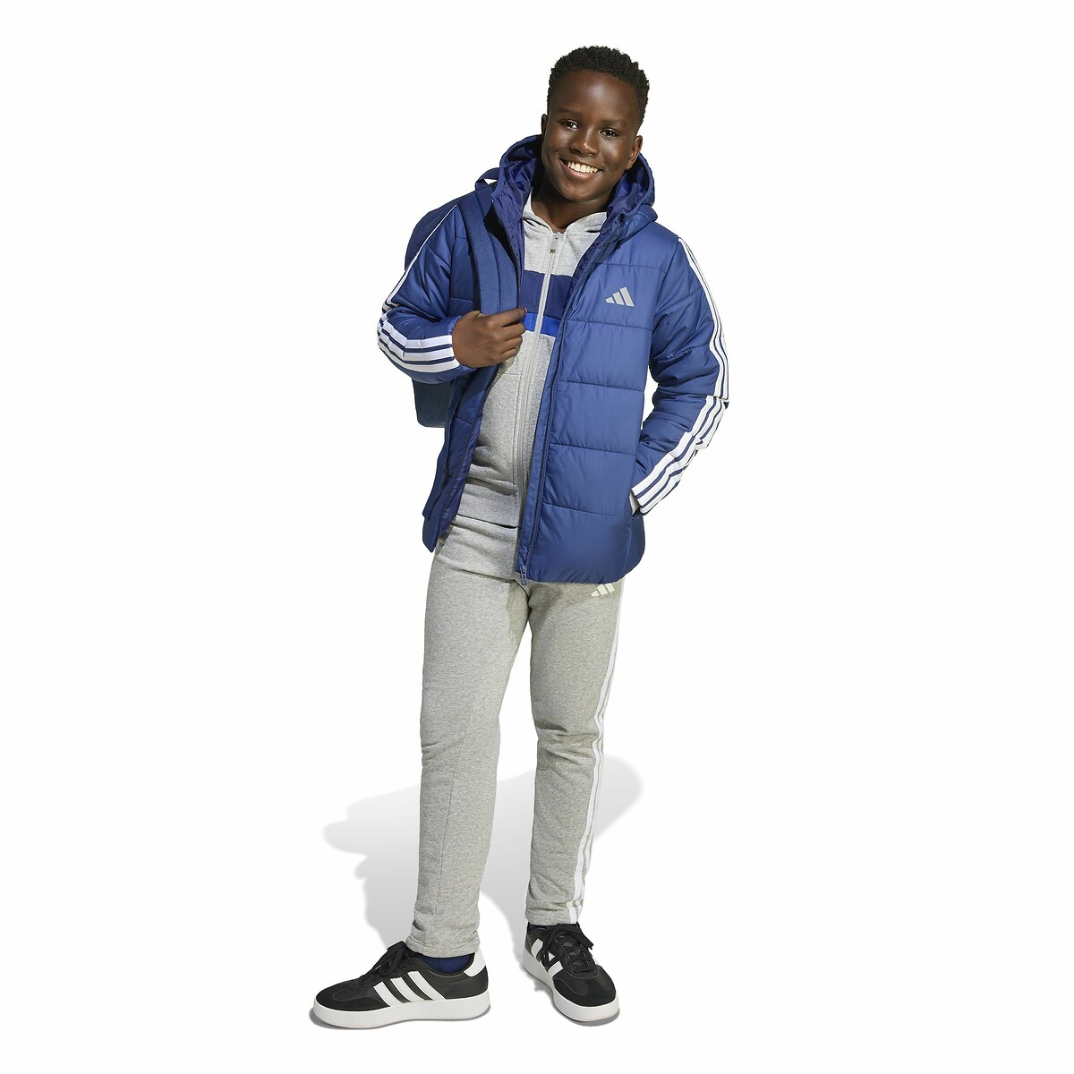 Doudoune à capuche bleu marine, ADIDAS SPORTSWEAR