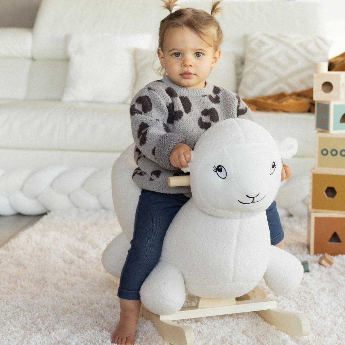 Bascule Wooly le mouton blanco, TROIS KILOS SEPT