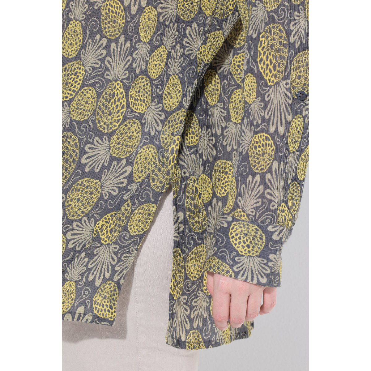 Chemisier motif ananas gris graphite, ULLA POPKEN