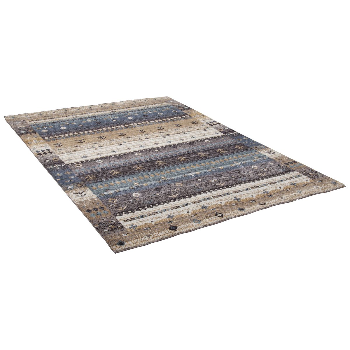 Tapis de salon en style gabbeh - FRANCESCO gris multi, GINO FALCONE
