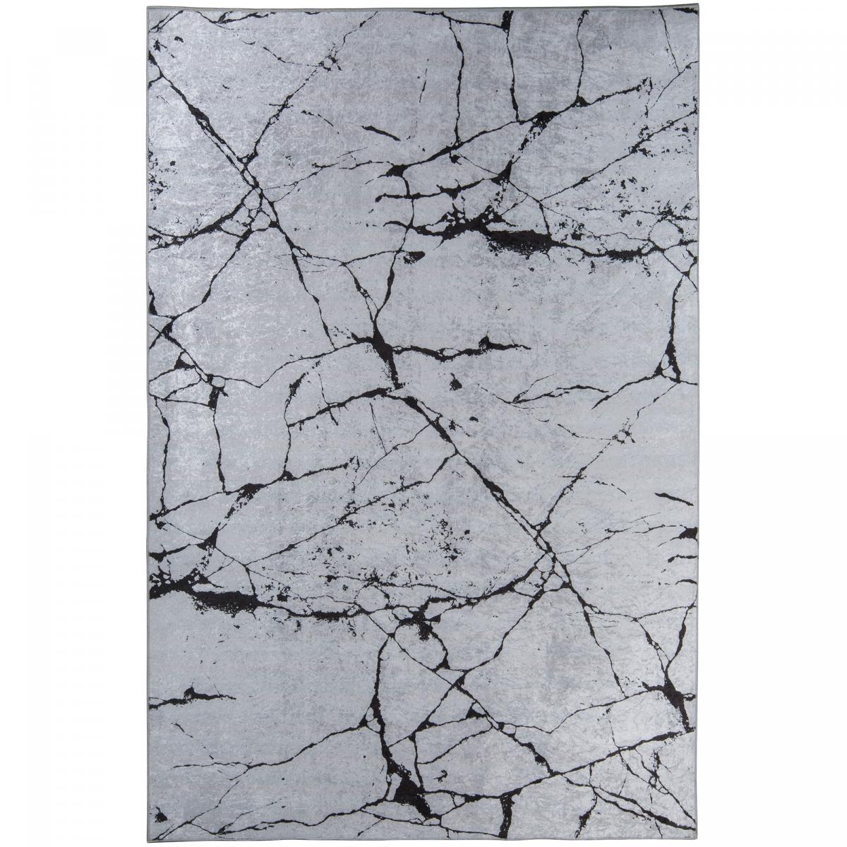 Tapis salon LYN11 MARB facile d'entretien gris, noir, UN AMOUR DE TAPIS