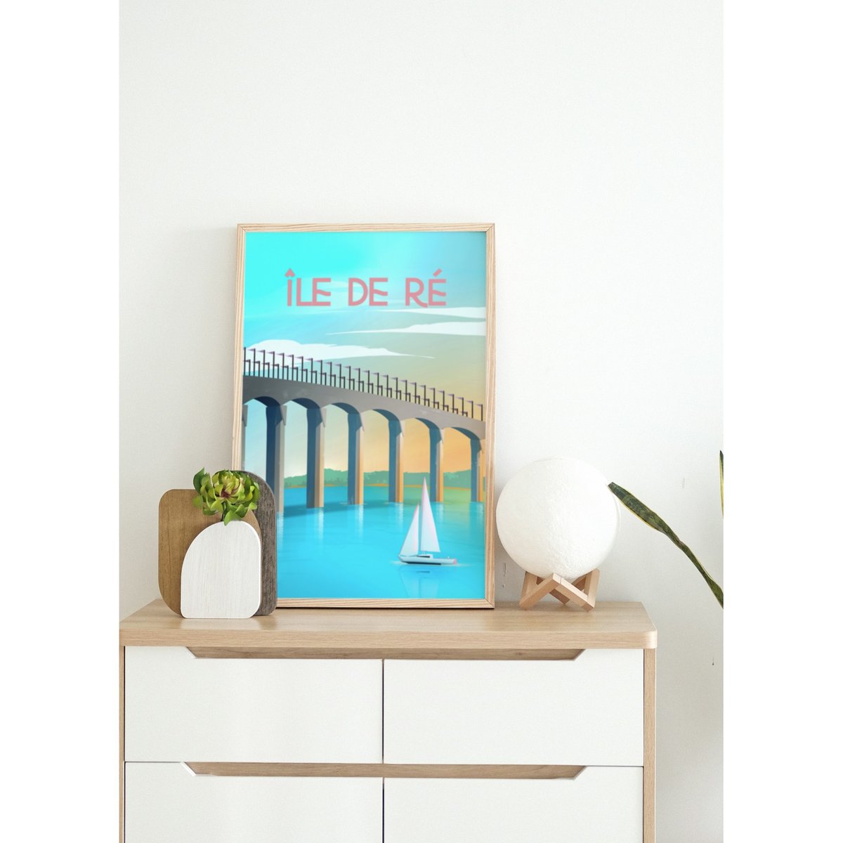 Affiche ville Île de Ré blanc, L'AFFICHERIE