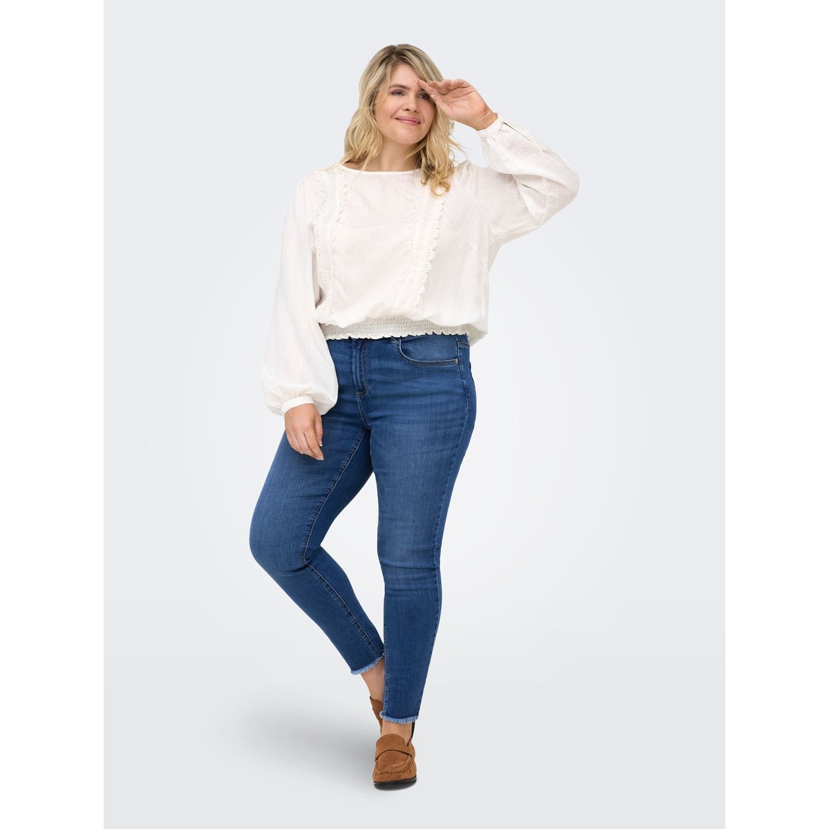 Jean Skinny medium blue denim, ONLY CARMAKOMA