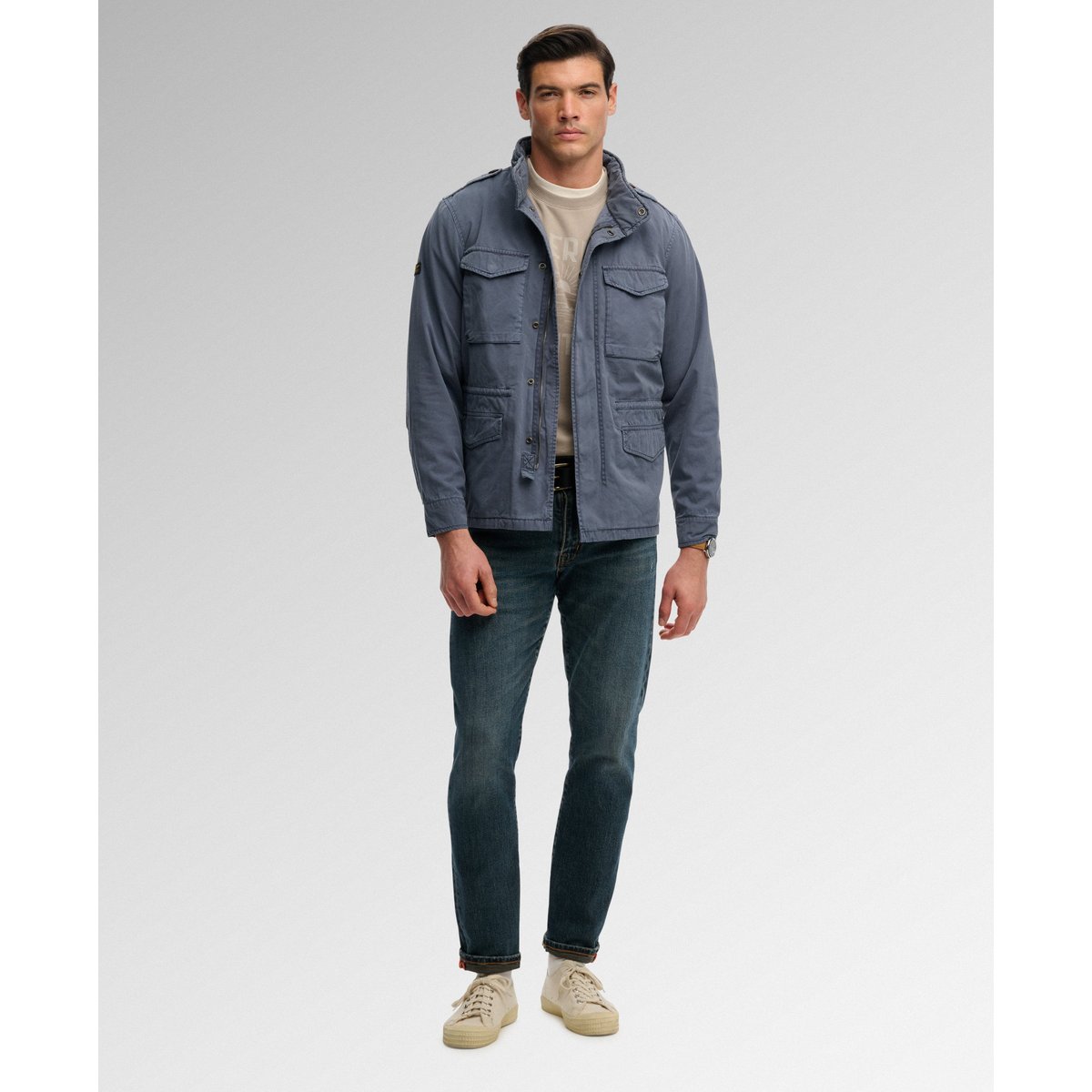 Veste M65 en Coton bleu délavé, SUPERDRY