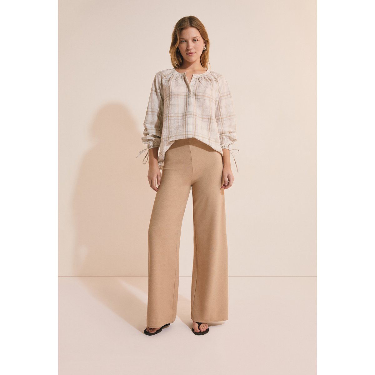 Chemise à motifs en coton CORALIE CRX sable, ETAM