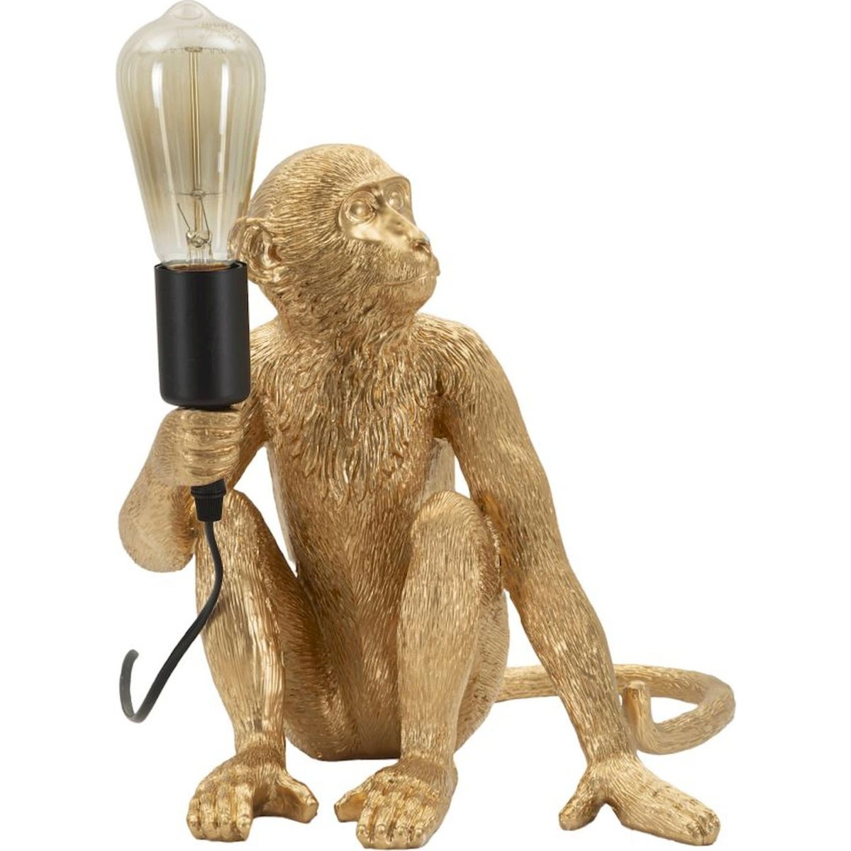 Lampe à poser singe sculpture GLAM doré, RECOLLECTION