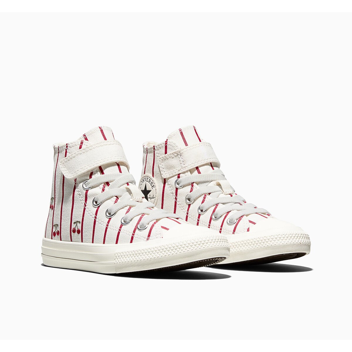 Baskets CHUCK TAYLOR ALL STAR 1V HI SUMMER MARKET rayé blanc/rouge, CONVERSE