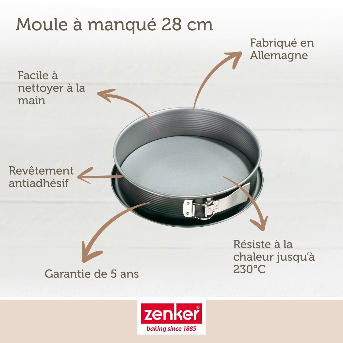 Set de 4 ustensiles de pâtisserie moule à gâteaux 2 bols ENERGY gris, ZENKER