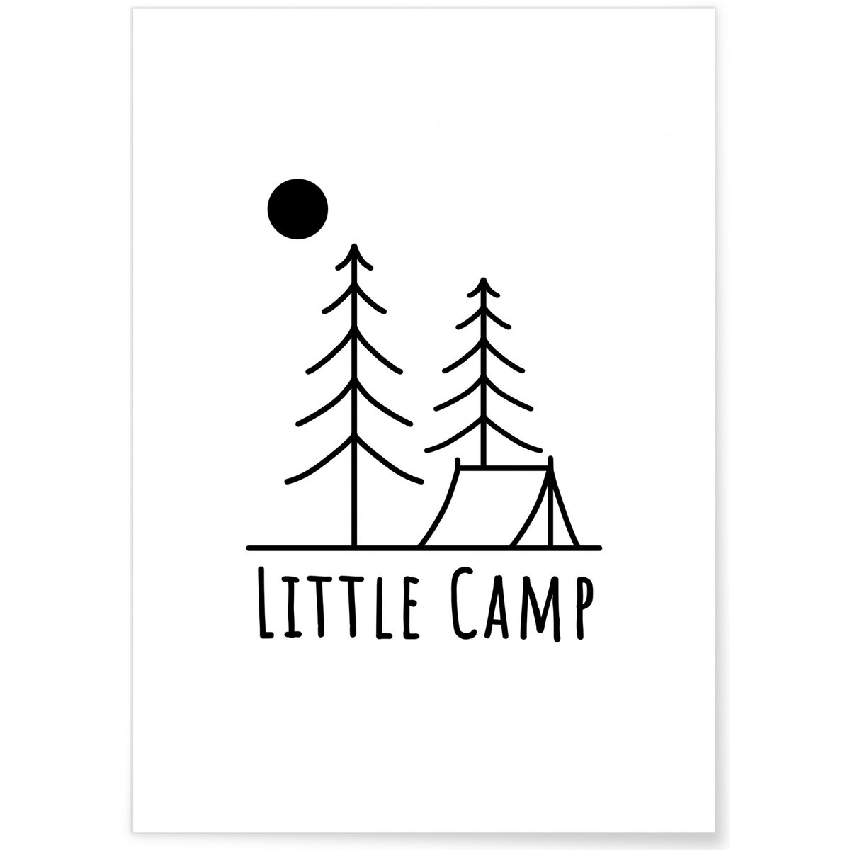 Affiche Little Camp blanc, L'AFFICHERIE