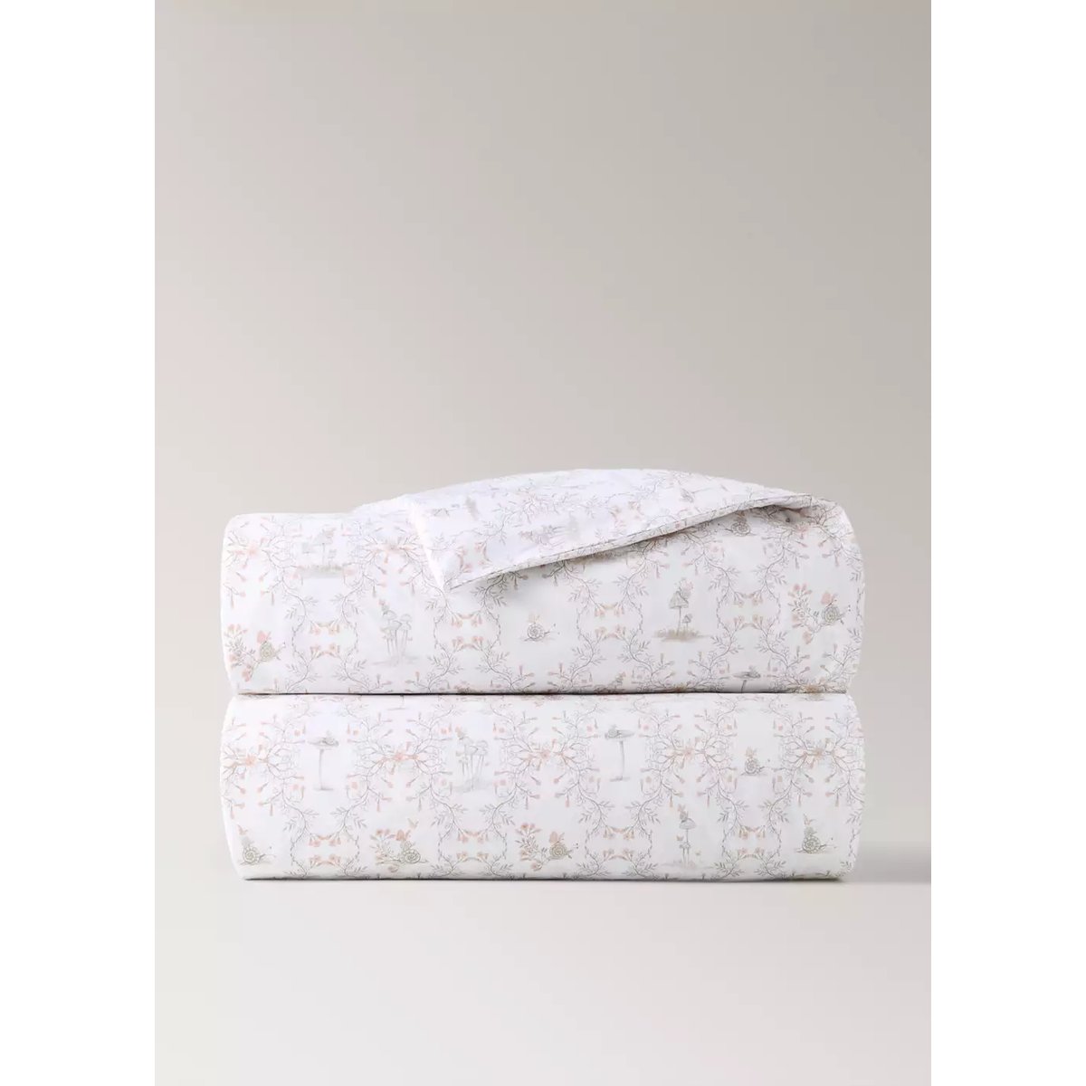 Housse de couette berceau 100 % percale de coton imprimée nude, MANGO HOME