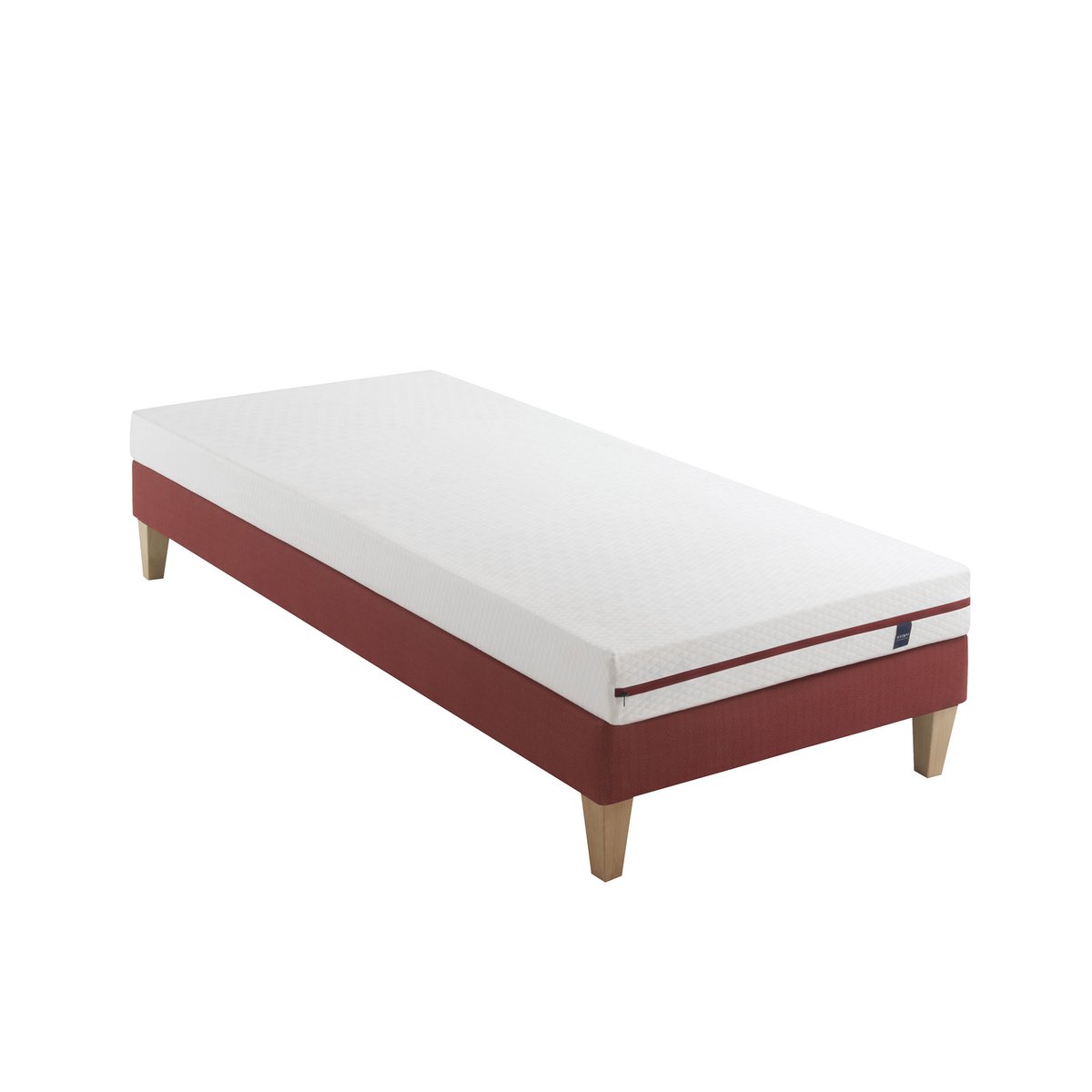Ensemble matelas 100% latex, sommier et pieds Crépuscule 200 blanc, SOMEO