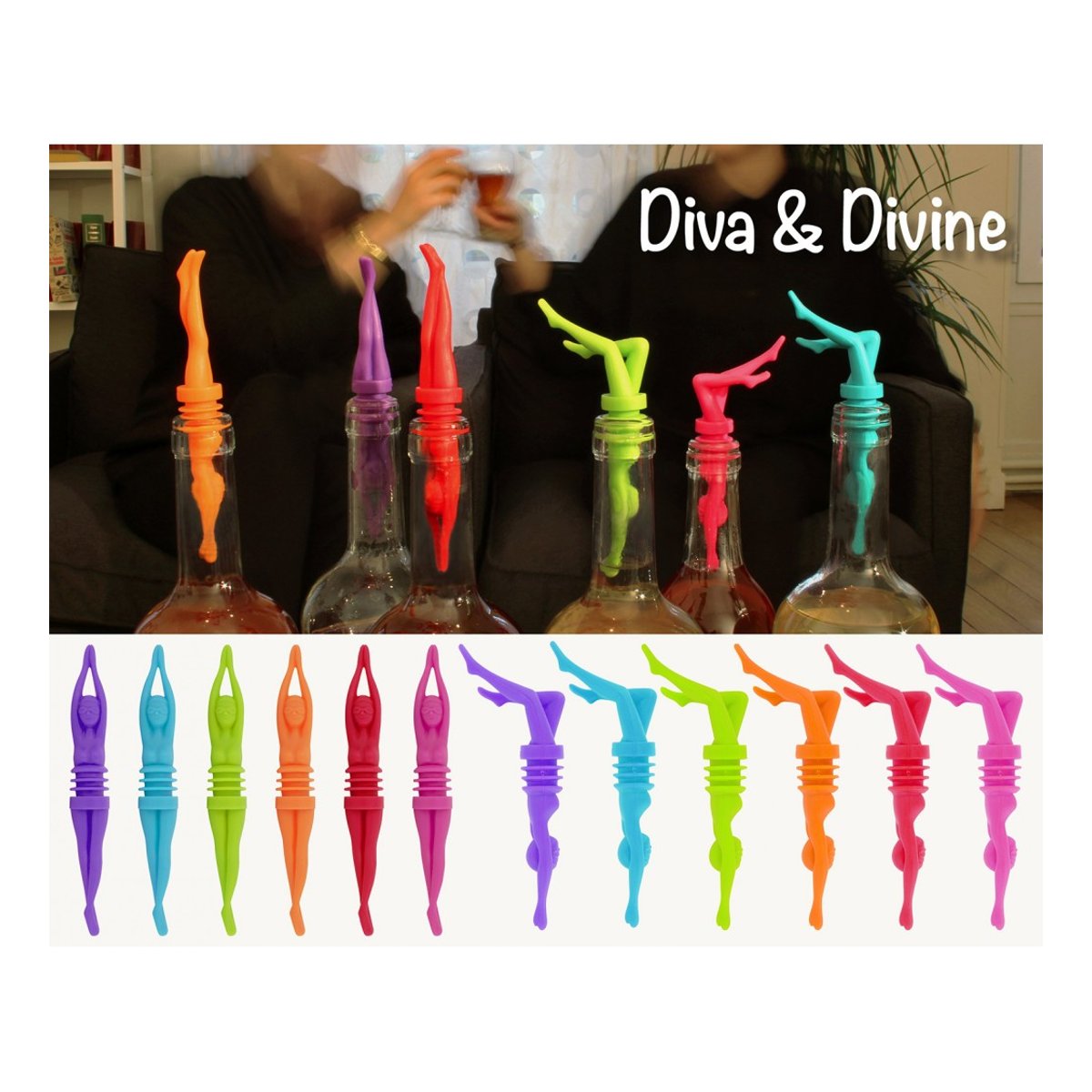 Bouchon de bouteille  Diva rouge, PYLONES