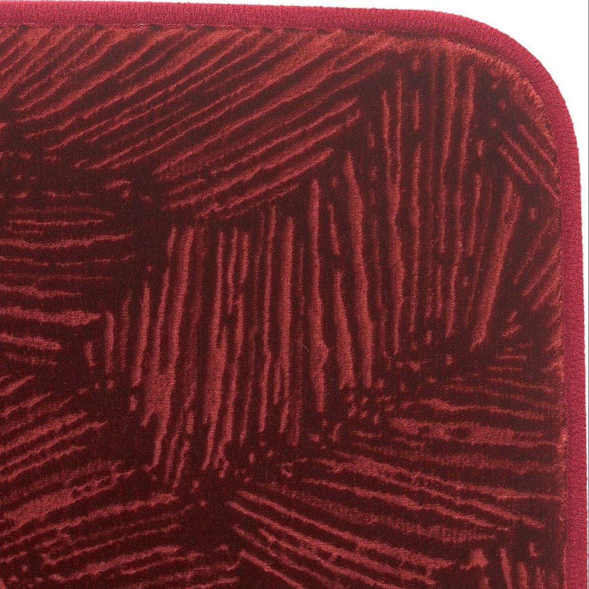 Tapis de bain microfibre, Palme bordeaux, C DESIGN HOME TEXTILE