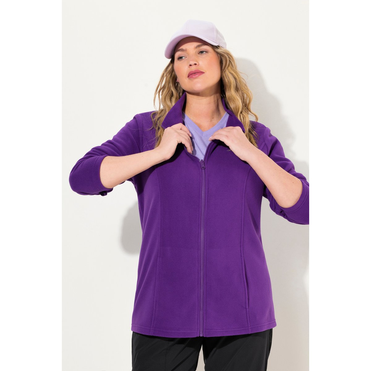 Veste polaire, système modulaire, col droit prune foncé, ULLA POPKEN