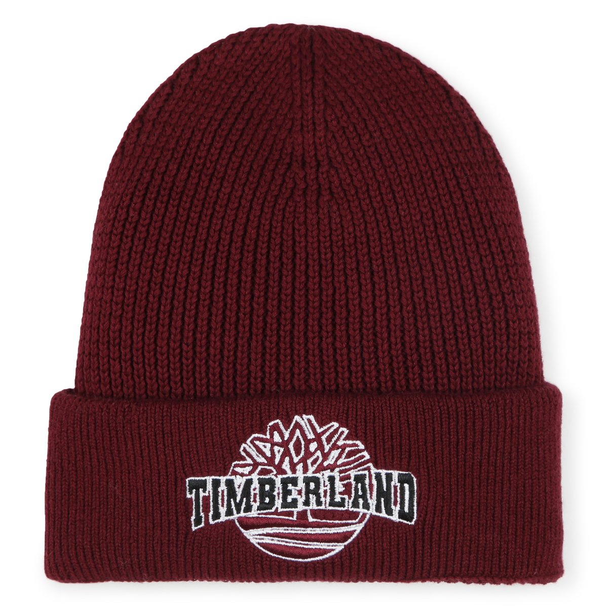 Bonnet brodé en tricot marsala, TIMBERLAND