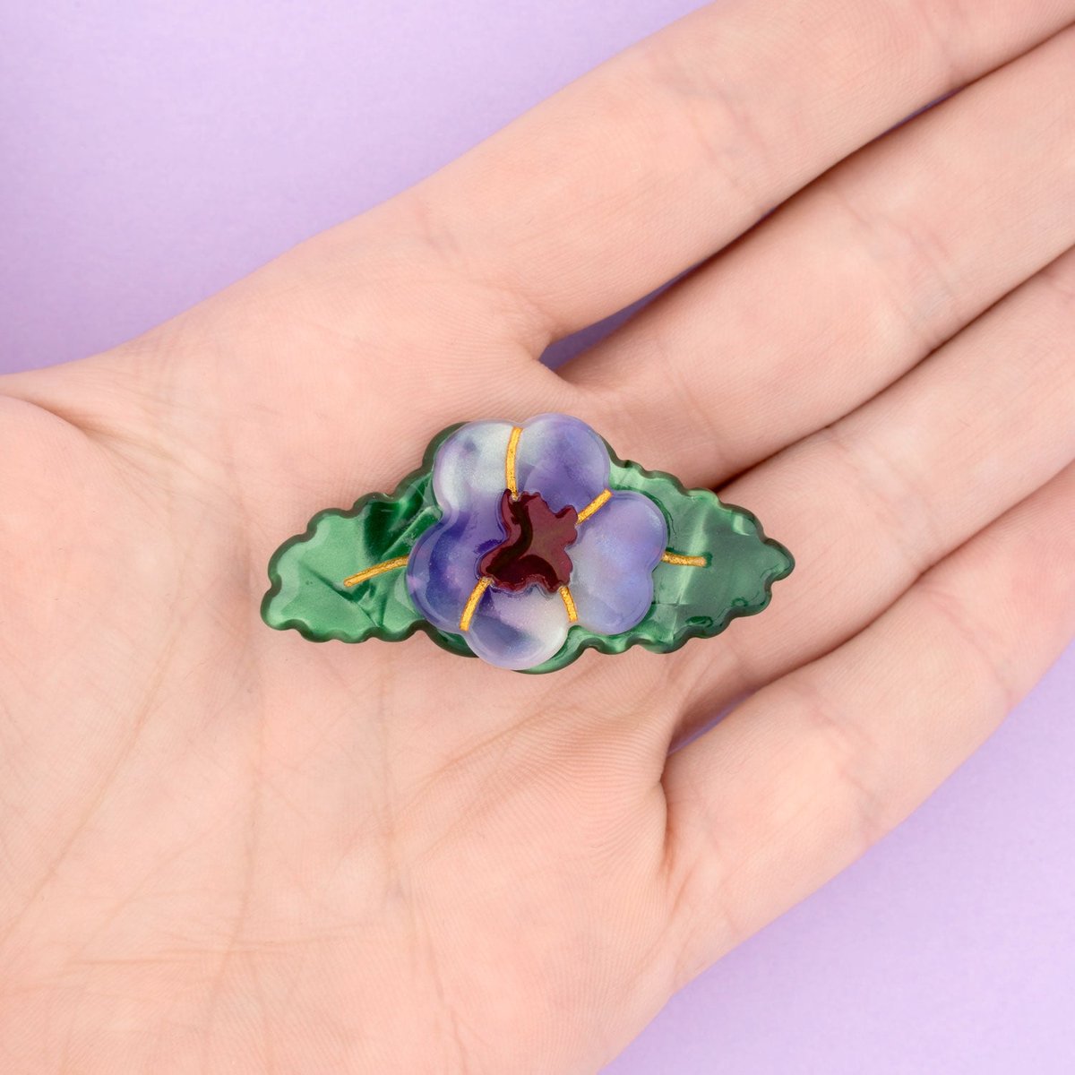 Barrette PENSEE violet, COUCOU SUZETTE
