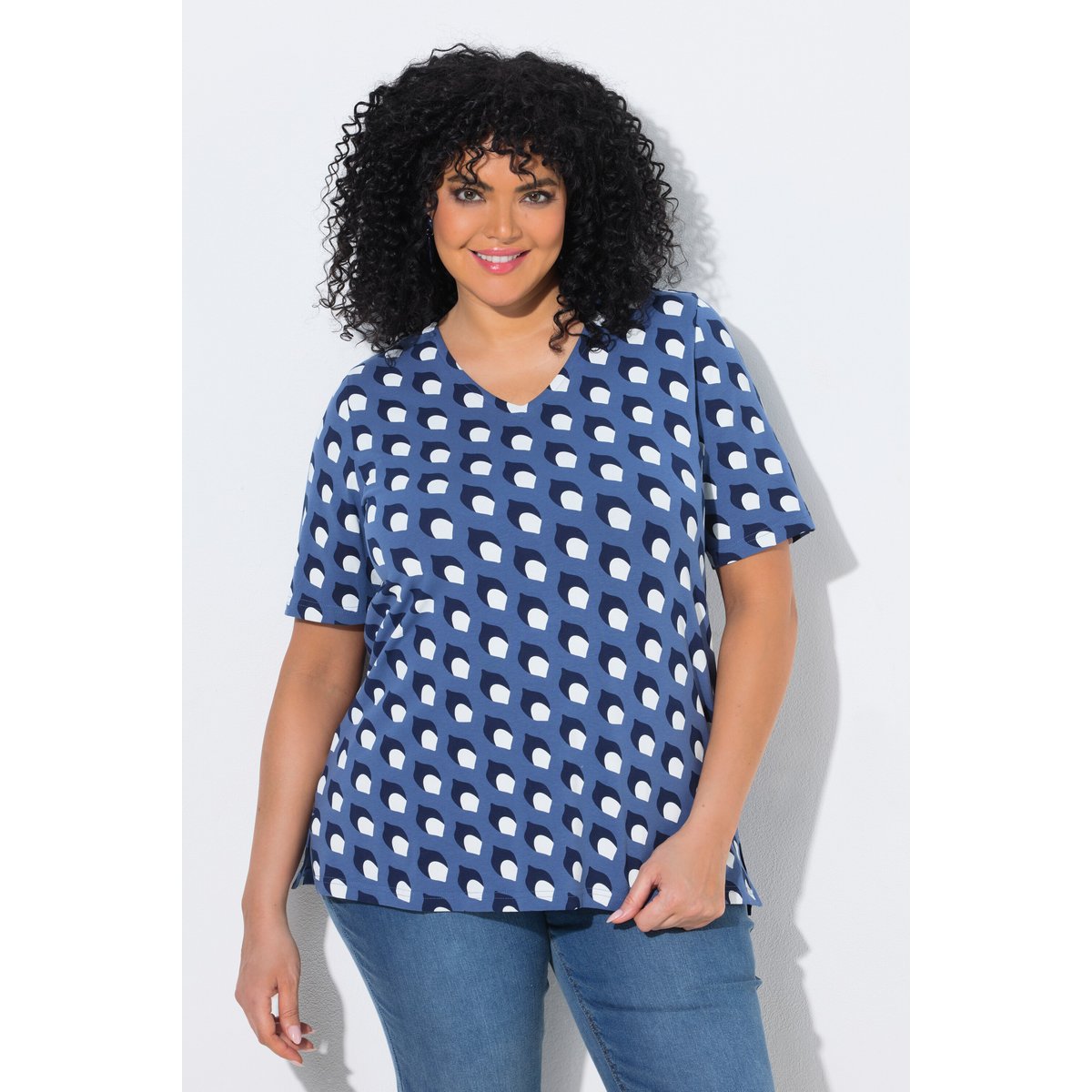 T-shirt avec imprimé bleu voile clair, ULLA POPKEN