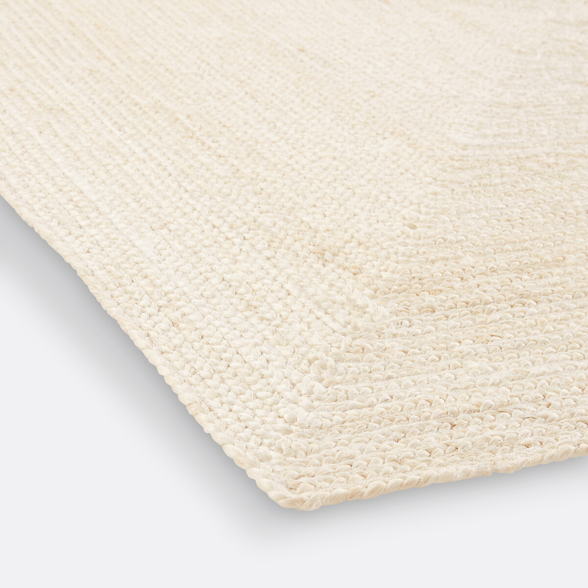 Tapete quadrado, em juta branqueda, Aftas bleached, LA REDOUTE INTERIEURS