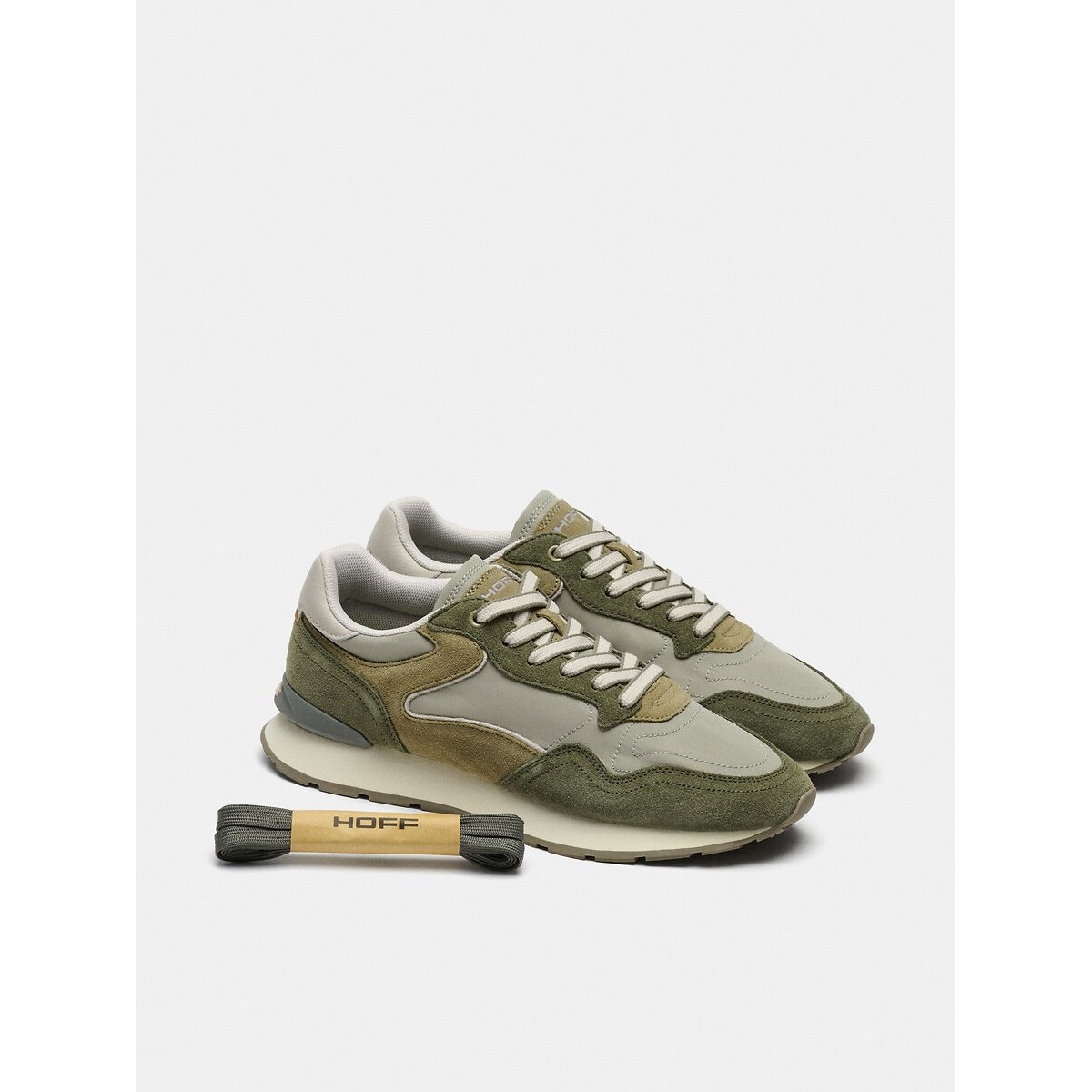Leren sneakers City kaki , HOFF