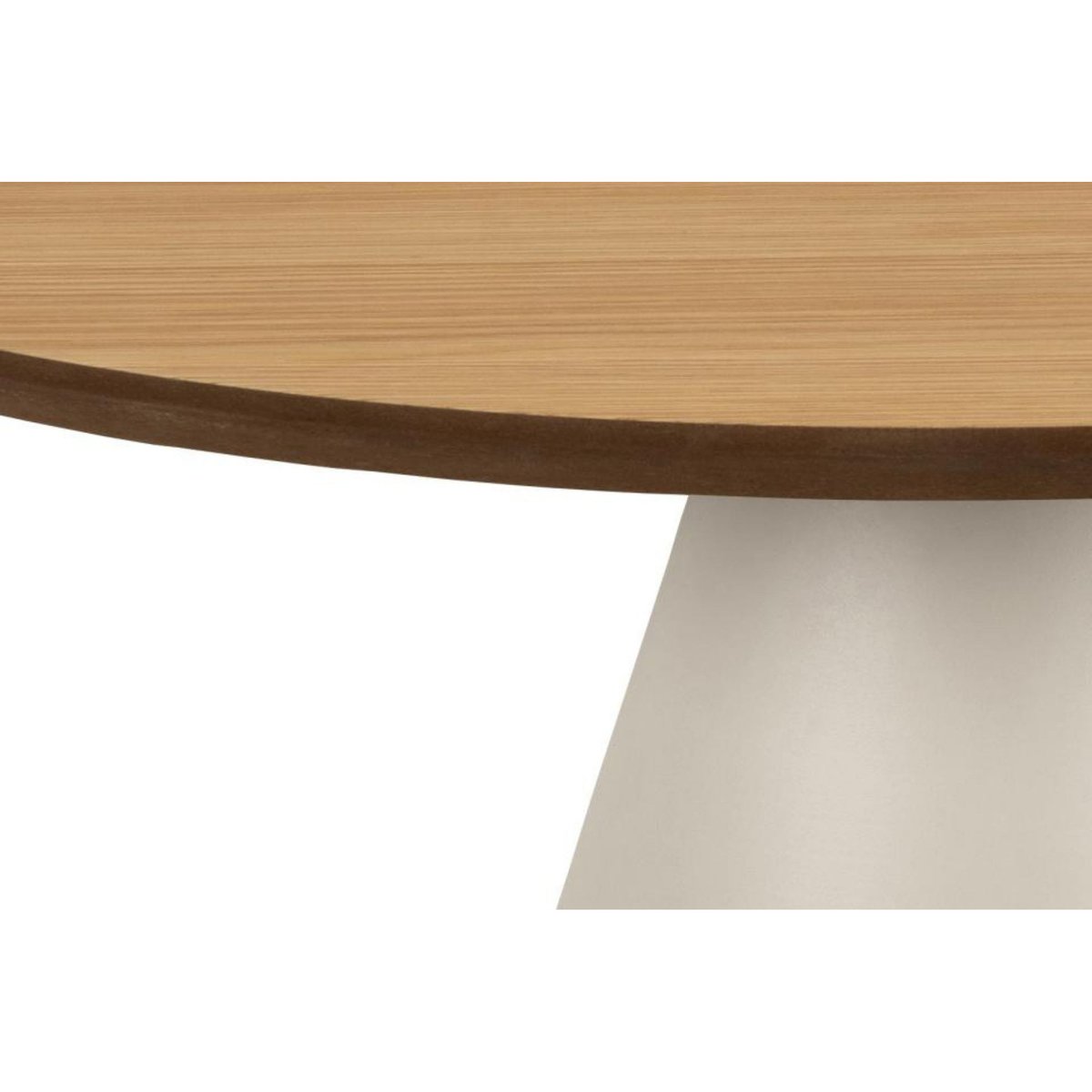 Table basse ronde en bois et métal grège D65 - GIROLLE bois clair, HELLIN, DEPUIS 1862