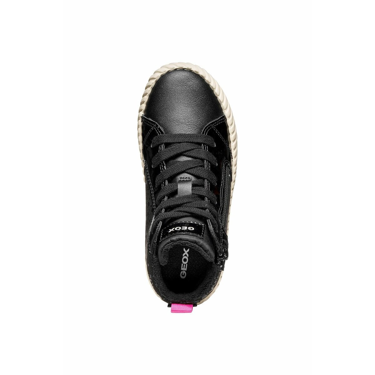 Kids Mirroless Breathable High Top Trainers black, GEOX