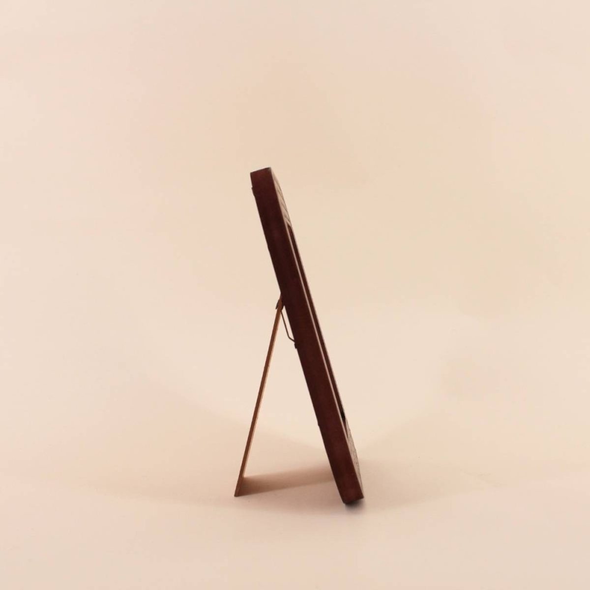 Cadre photo bois structuré 20x25 cm marron, ORNAMI