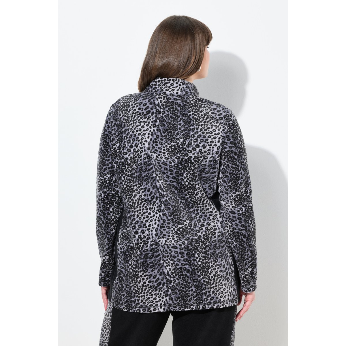 Veste polaire d'intérieur à col montant et noir, ULLA POPKEN