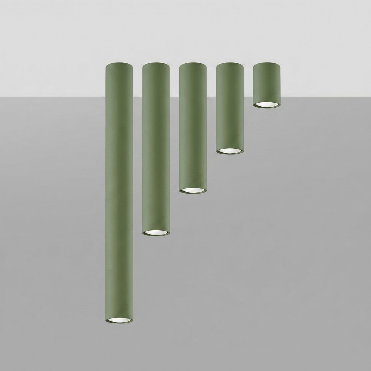 Plafonnier Acier Vert Olive GU10 1 LAGOS vert olive, EDEN