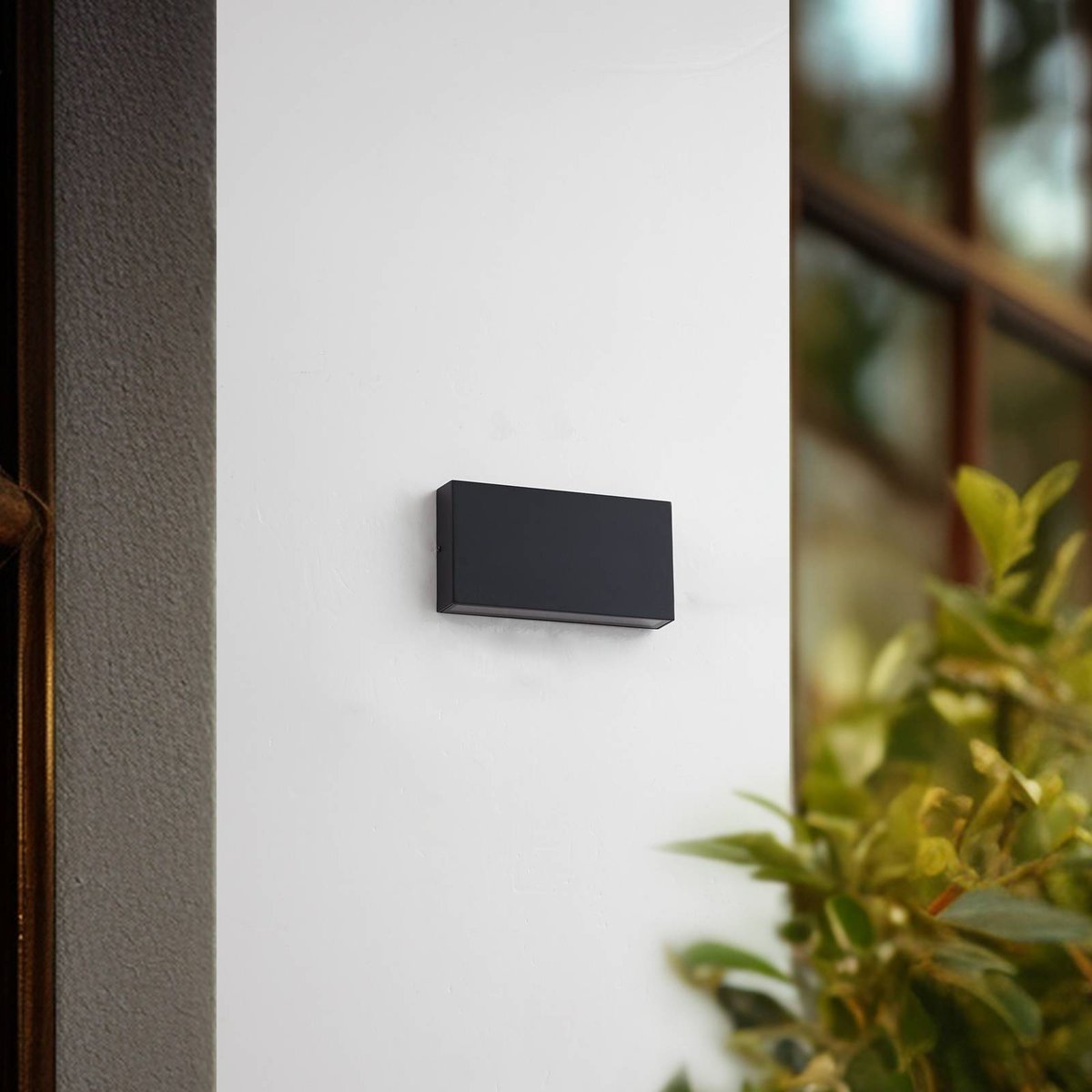 Applique extérieure en aluminium moderneLED noir, transparent, LINDBY