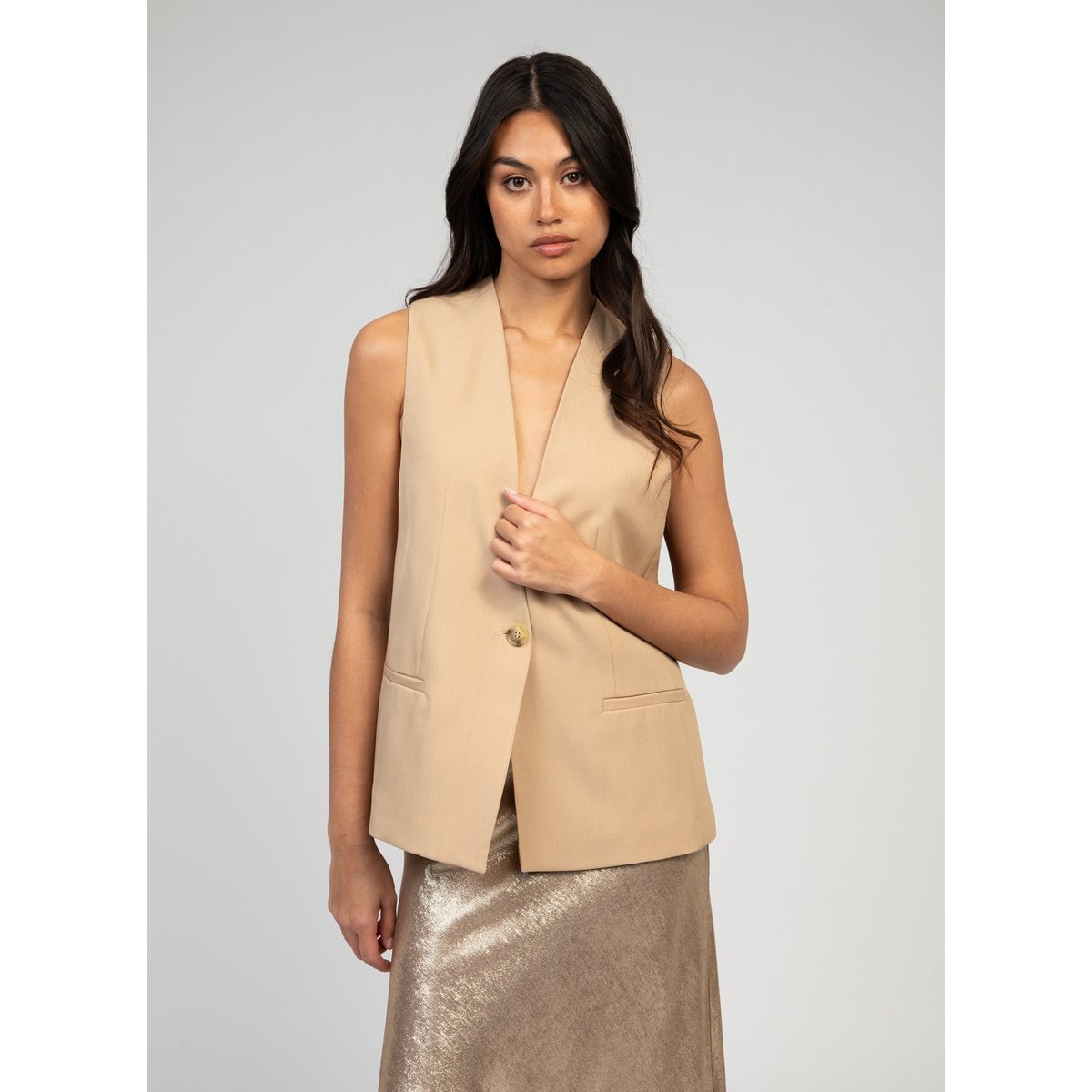VESTE ZALIA beige uni, AN'GE