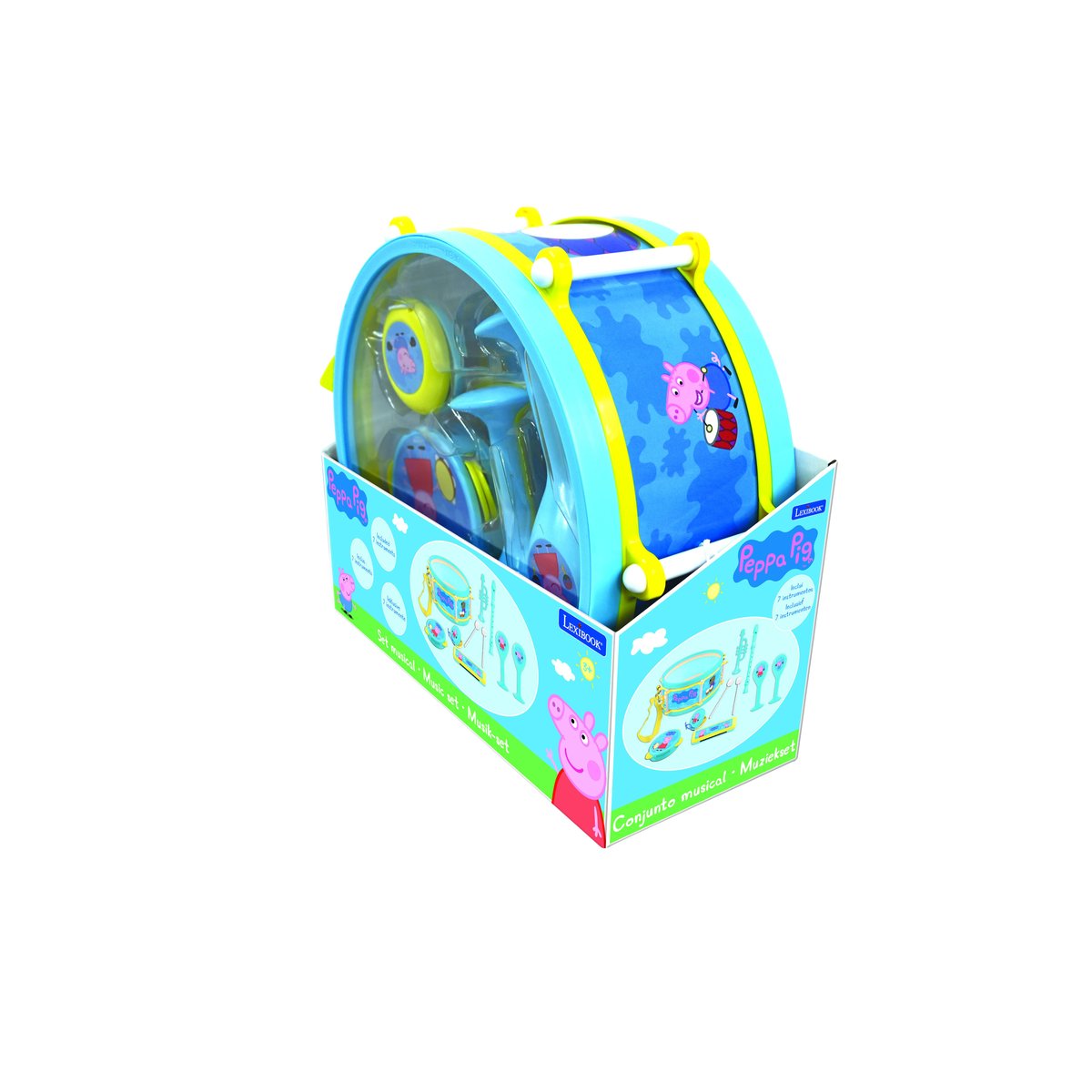 Set Musical 7pcs Peppa Pig bleu, LEXIBOOK