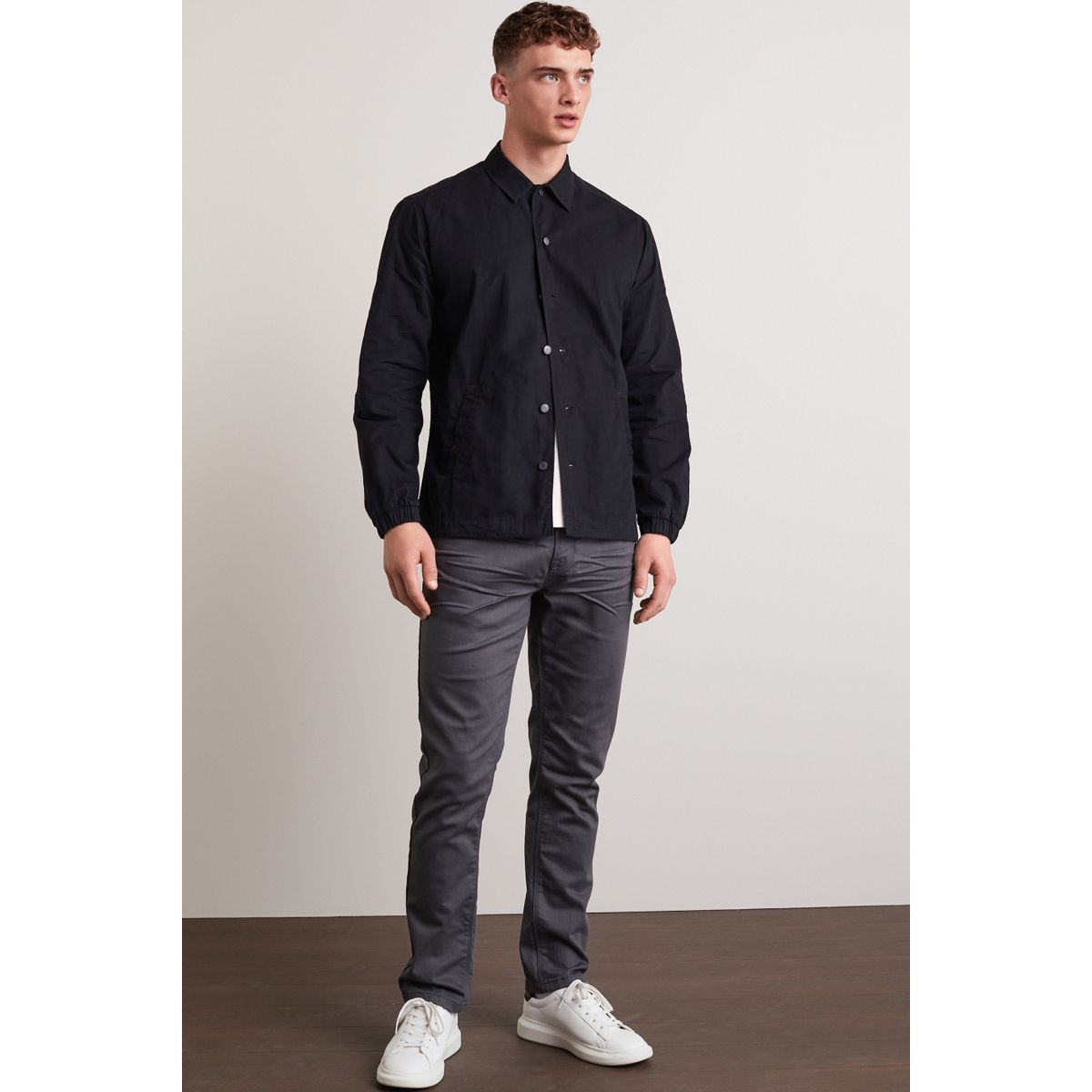 Jean Stretch Indispensablecoupe Slim gris anthracite, NEXT