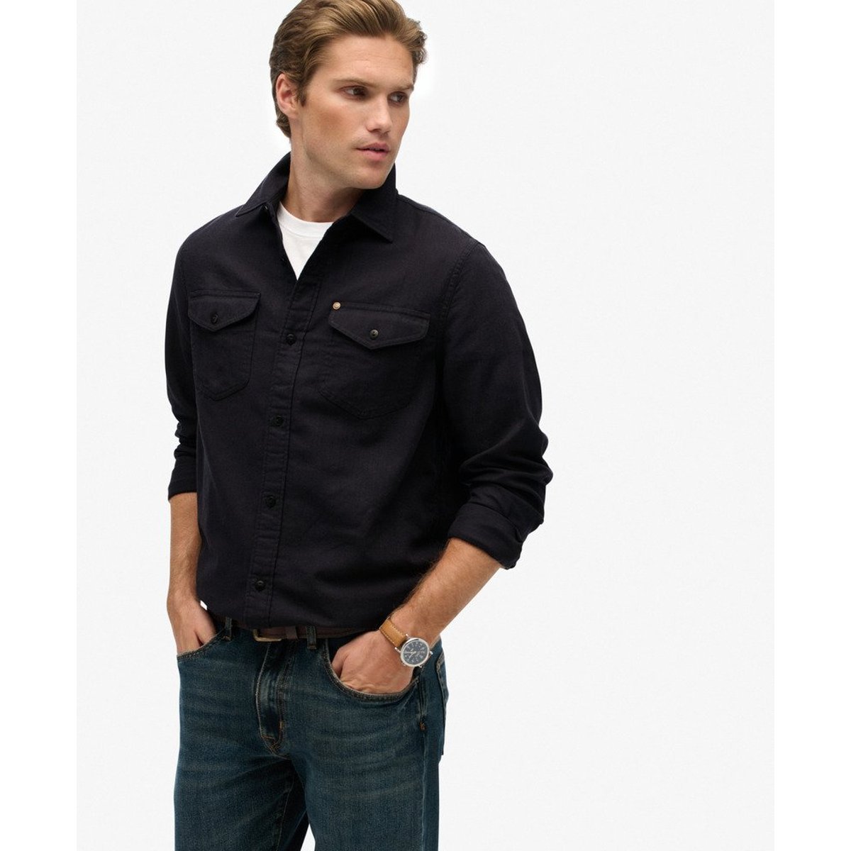 Chemise Ranch - The Merchant Store noir, SUPERDRY