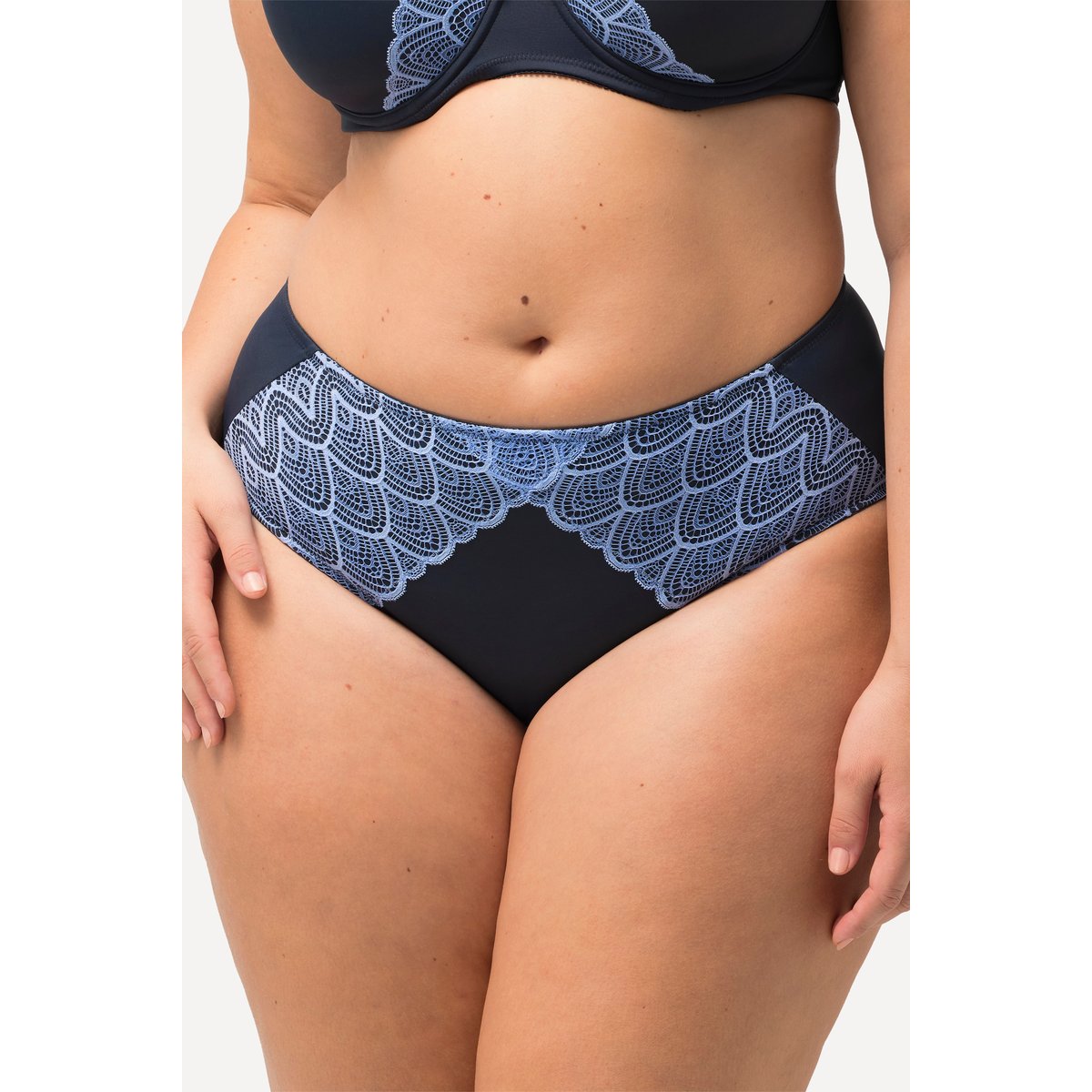 Culotte midi en microfibre bleu nuit, ULLA POPKEN