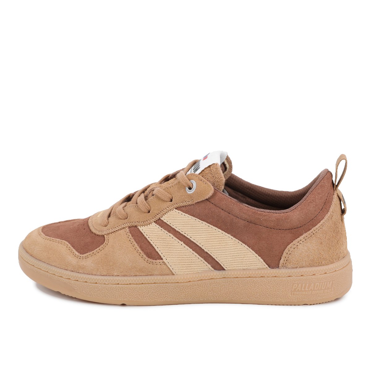 Baskets basses en coton PALLACUP FLAME SDE marron-raw brown/dearbrwon, PALLADIUM