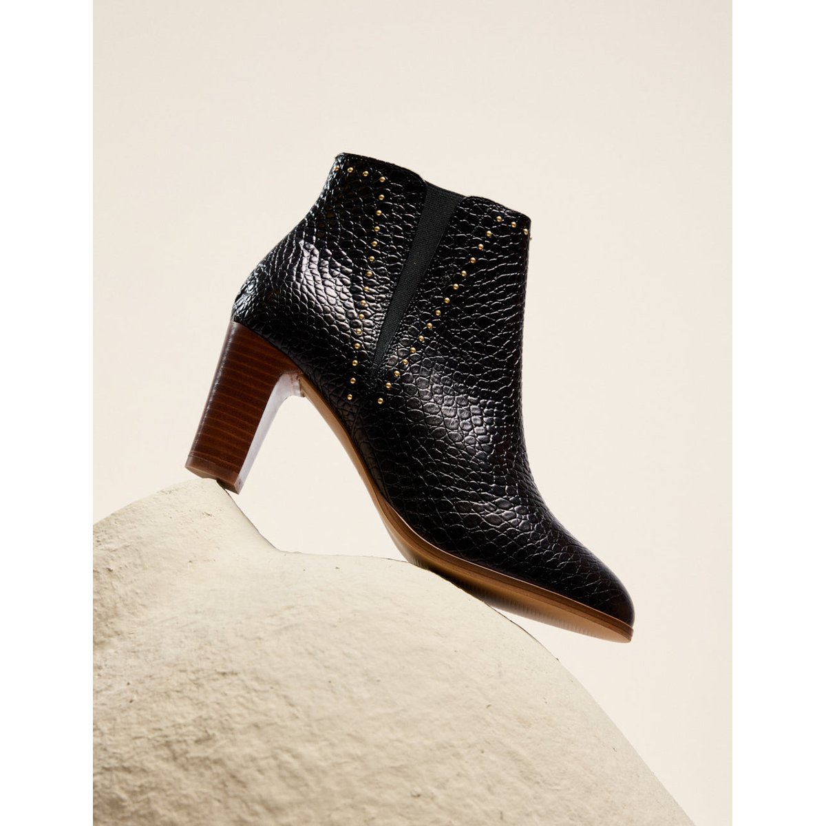 Bottines à talons Jeanne H noir, ODAJE