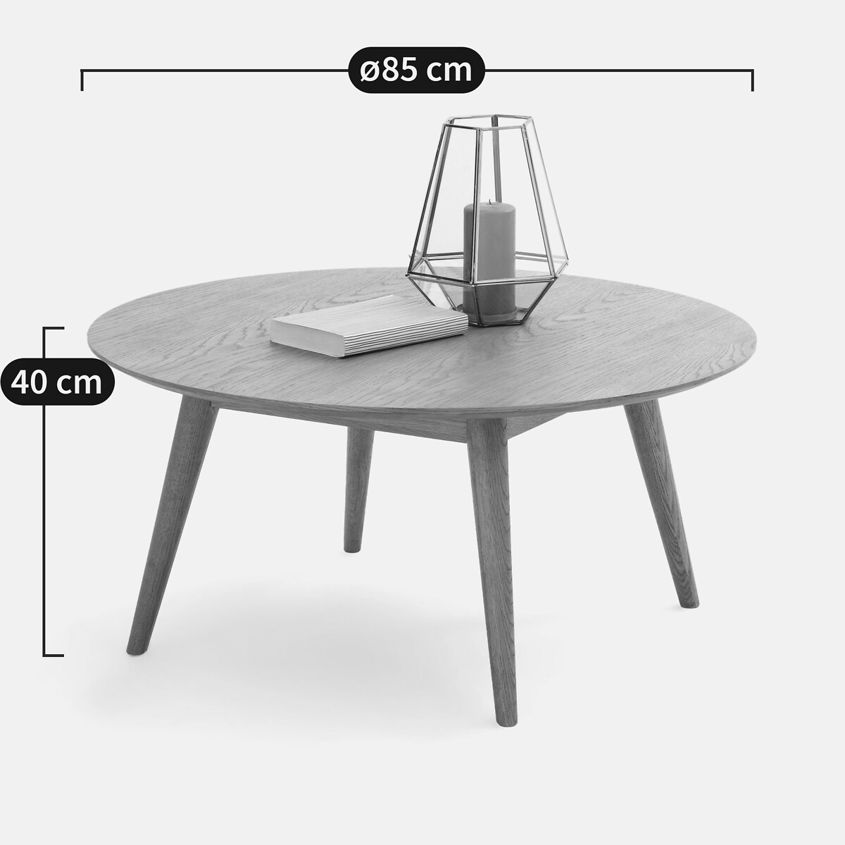 Mesa de centro vintage, QUILDA carvalho, LA REDOUTE INTERIEURS