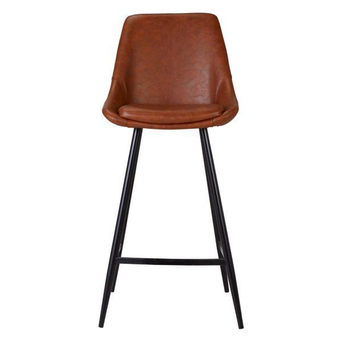 Chaise snack en PU marron marron foncé, ZAGO