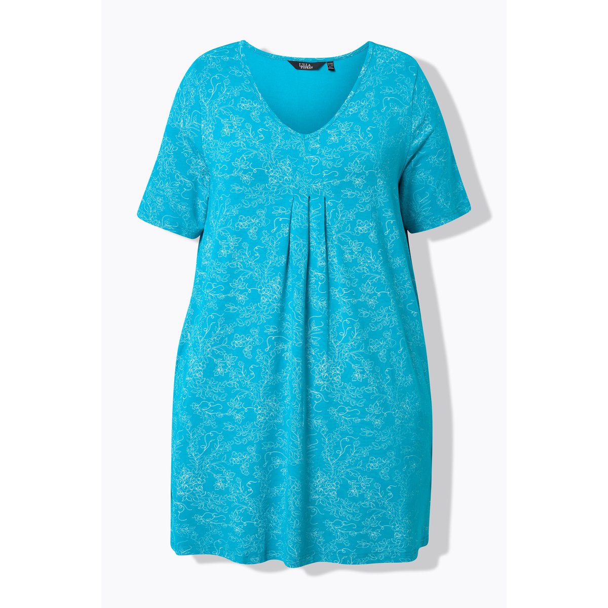 T-shirt long bleu turquoise, ULLA POPKEN