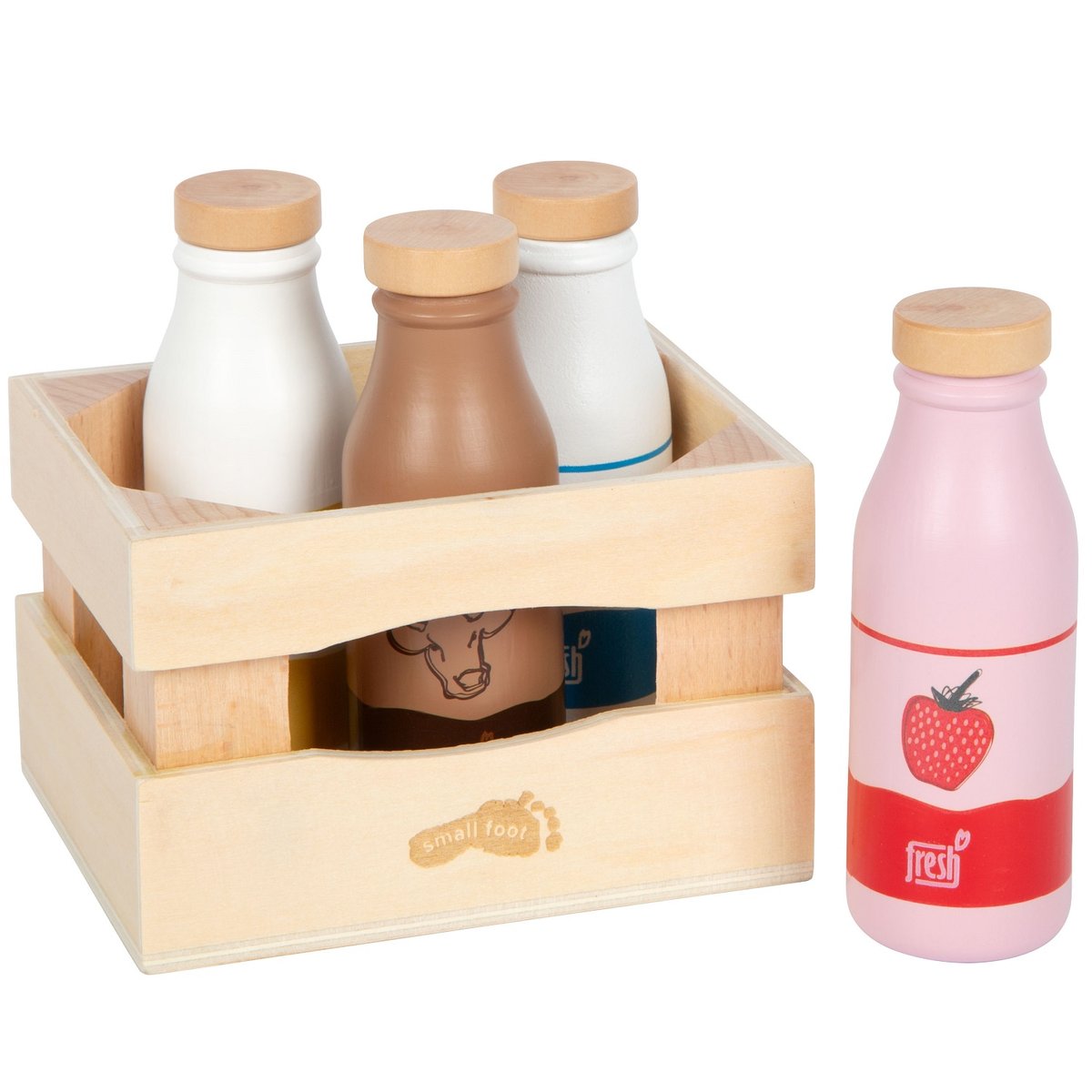 Caisse de boissons lactées beige, SMALL FOOT COMPANY
